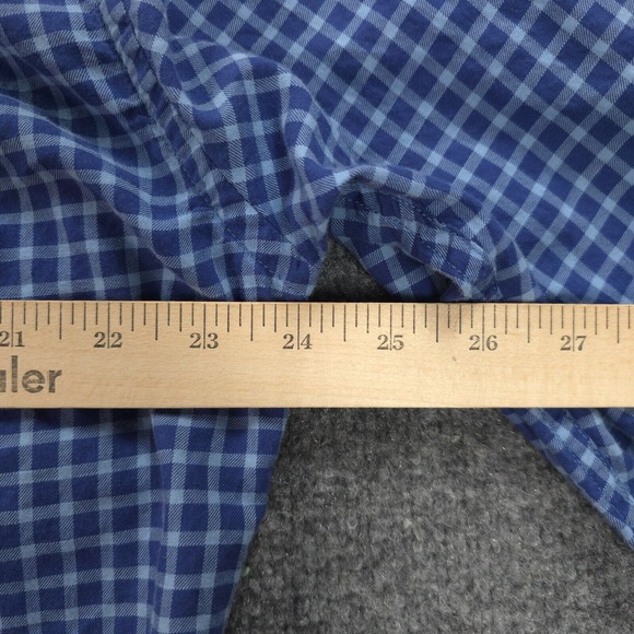 Peter Millar Shirt Mens‎ Large Blue Plaid Crown Halton Casual Golf Preppy - Picture 10 of 13